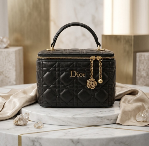 Imported Synthetic Leather Beauty Bag – Stylish Cosmetic Organizer for Travel & Daily Use | Without Box